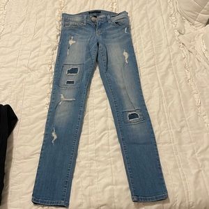 Flying Monkey Patch Skinny Jeans